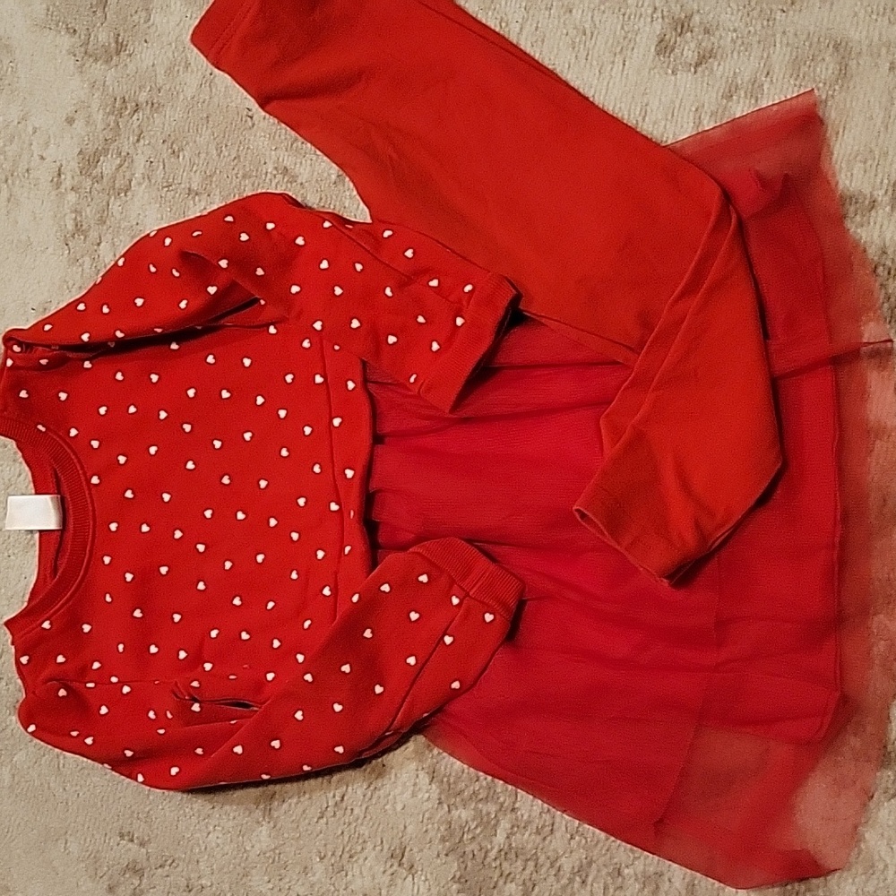 ❤️ Carter's valentine's day dress & Leggings